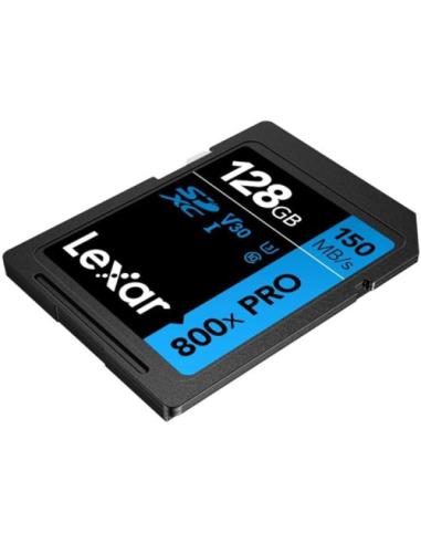 LEXAR 128GB PROFESSIONAL 800X PRO SDXC UHS-I CARDS, UP TO 150MB/S READ 45MB/S WRITE C10 V30 U3