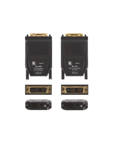 Kramer Electronics 614R/T(SET)/US Transmisor y receptor de señales AV Negro