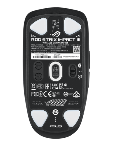 ASUS ROG Strix Impact III Wireless ratón Ambidextro RF Wireless + Bluetooth Óptico 36000 DPI