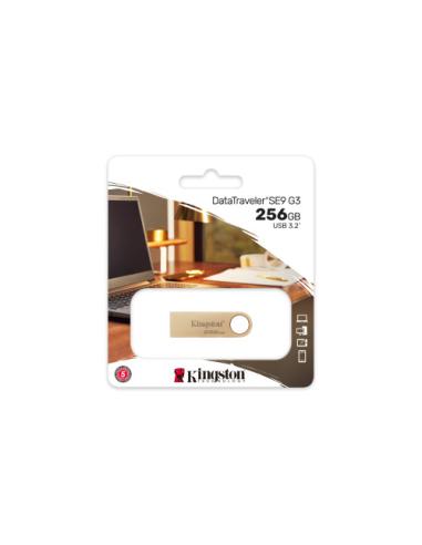Kingston Technology DataTraveler SE9 G3 unidad flash USB 256 GB USB tipo A 3.2 Gen 1 (3.1 Gen 1) Oro