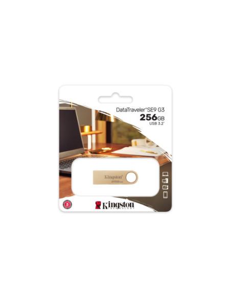 Kingston Technology DataTraveler SE9 G3 unidad flash USB 256 GB USB tipo A 3.2 Gen 1 (3.1 Gen 1) Oro