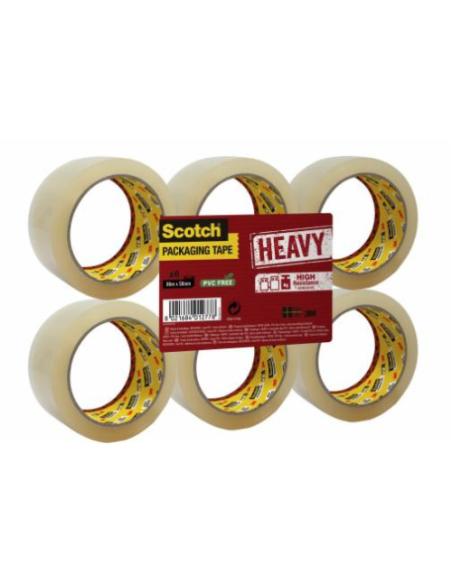 PACK 6 CINTAS DE EMBALAJE TRANSPARENTE 50MM X 66M HV.5066.F6.T SCOTCH 7100303340
