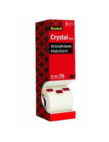 PACK 7+1 ROLLOS CINTA SUPERTRANSPARENTE 19MM X 33M CRYSTAL 6-1933R8 SCOTH 7100026961