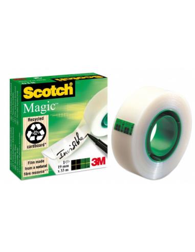 ROLLO CINTA INVISIBLE 19MM X 33M MAGICCAJA CARTÓN 810/1933 SCOTH 7100024666