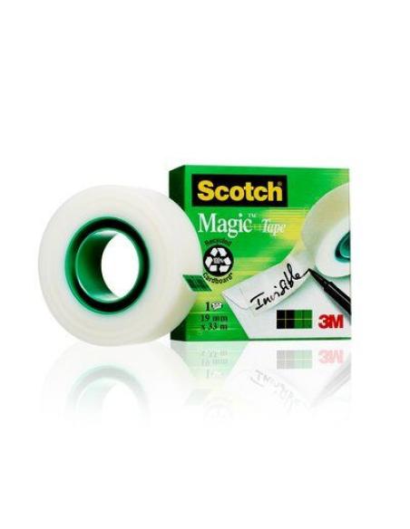 ROLLO CINTA INVISIBLE 19MM X 33M MAGICCAJA CARTÓN 810/1933 SCOTH 7100024666