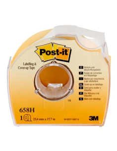 BLISTER CINTA OCULTAR/ETIQUETAR 6 LÍNEAS 25MM X 17,7M CON PORTARROLLO 658-HD POST-IT 7100222076