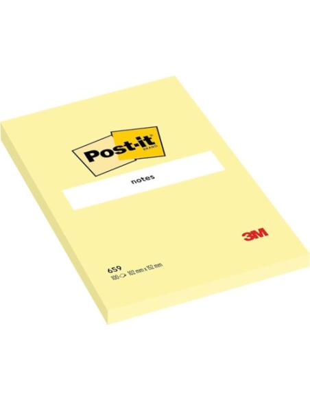 BLOCS 100 HOJAS NOTAS GRANDES ADHESIVAS 101X152MM CANARY YELLOW 659 POST-IT 7100172752