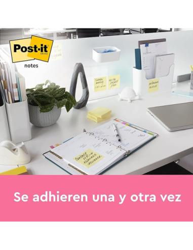 PACK 12 BLOCS 100 HOJAS Z-NOTES 76X127MM CANARY YELLOW CAJA CARTÓN R350 CY POST-IT 7100290186