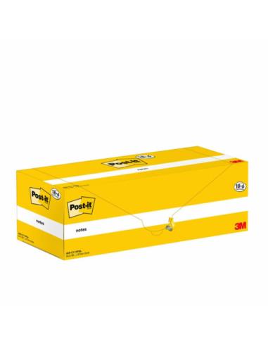 PACK 18+6 BLOCS 100 HOJAS NOTAS ADHESIVAS 76X127MM CANARY YELLOW CAJA CARTÓN 655-CY-VP24 POST-IT 7100317836