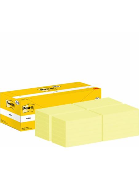 PACK 18+6 BLOCS 100 HOJAS NOTAS ADHESIVAS 76X127MM CANARY YELLOW CAJA CARTÓN 655-CY-VP24 POST-IT 7100317836