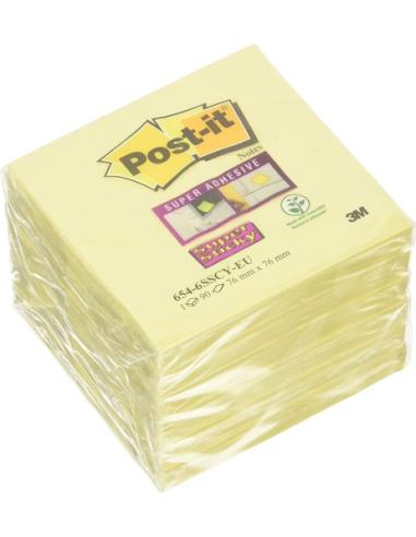 PACK 18+6 BLOCS 90 HOJAS Z-NOTES ADHESIVAS 76X76MM SUPER STICKY CANARY YELLOW R330-SSCY-VP20 POST-IT 7100236629