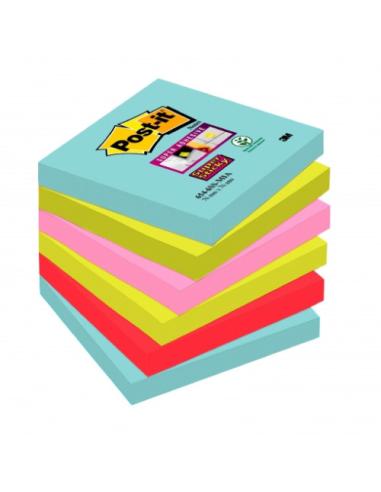 PACK 6 BLOCS 90 HOJAS NOTAS ADHESIVAS 76X76MM SUPER STICKY COLECCIÓN COSMIC 654-6SS-COS POST-IT 7100263206