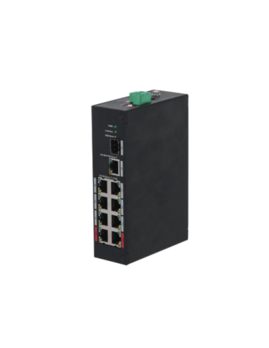 (DH-PFS3110-8ET-96-V2) DAHUA SWITCH 10 PUERTOS / 8 PUERTOS POE LARGA DISTANCIA 250M WATCHDOG 2.0