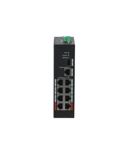(DH-PFS3110-8ET-96-V2) DAHUA SWITCH 10 PUERTOS / 8 PUERTOS POE LARGA DISTANCIA 250M WATCHDOG 2.0