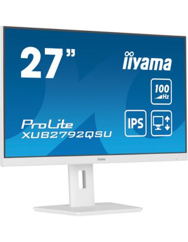 MONITOR IIYAMA 27"/2560 x 1440/3.7 MPX/WQHD/100Hz/250CD/16:9/HDMI/LED/BLANCO