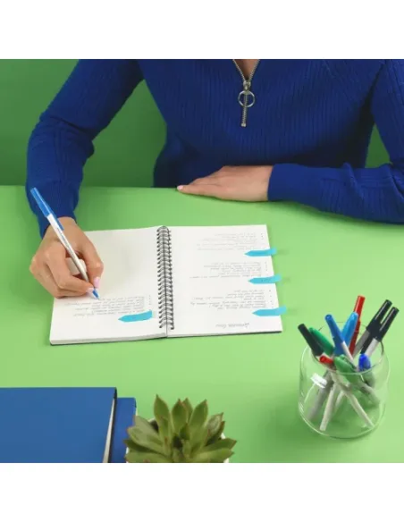CAJA 50 BOLÍGRAFOS PAPER MATE KILOMÉTRICO PUNTA MEDIANA (1,0MM) TINTA AZUL 80% PLÁSTICO RECICLADO PAPER MATE 2187702