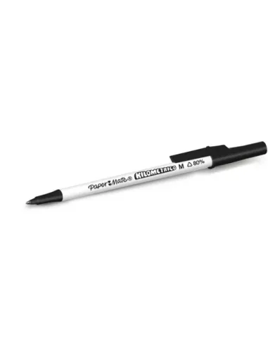 CAJA 50 BOLÍGRAFOS PAPER MATE KILOMÉTRICO PUNTA MEDIANA (1,0MM) TINTA NEGRA 80% PLÁSTICO RECICLADO PAPER MATE 2187701