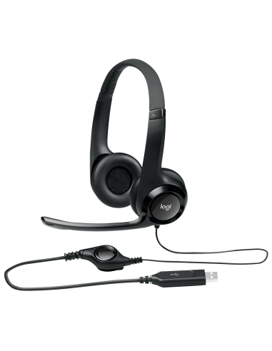 AURICULARES C/MICROFONO LOGITECH HEADSET H390 USB / 981-000406