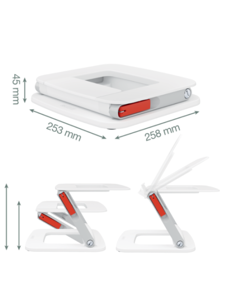 SOPORTE ELEVADOR PARA PORTATIL AJUSTABLE BLANCO ERGO LEITZ 64240001