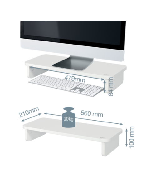 SOPORTE ELEVADOR PARA MONITOR BLANCO ERGO LEITZ 64340001