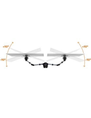 SOPORTE Y BRAZOS ARTICULADOS SELECT PARA 2 PANTALLAS DURABLE 509523
