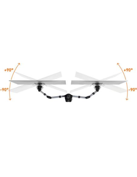 SOPORTE Y BRAZOS ARTICULADOS SELECT PARA 2 PANTALLAS DURABLE 509523