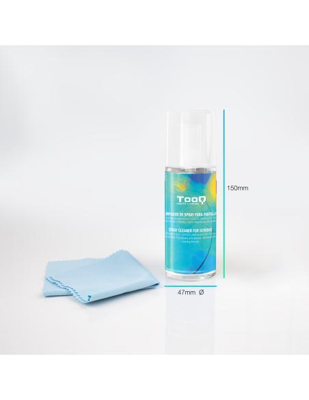 LIMPIADOR PANTALLAS TOOQ 150ML PANO MICROFIBRA TQSC0016