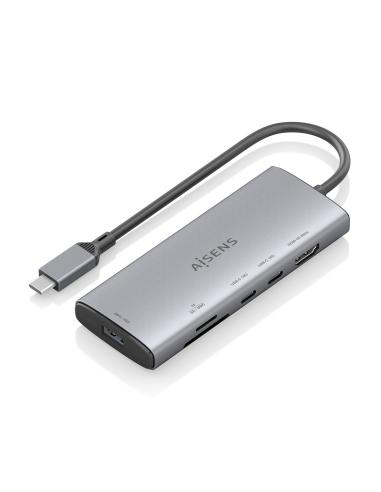 DOCK USB-C 6 EN 1 USB-C A HDMI USB-A 2USB-C SD MICROSD 20CM AISENS ASUC-6P029-GR