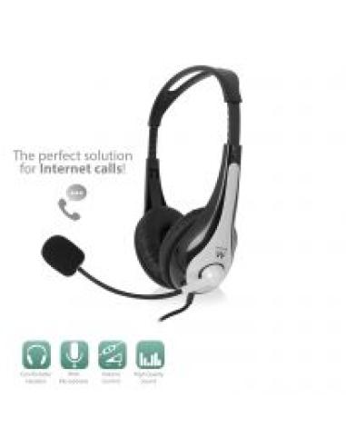 AURICULAR + MICROFONO EWENT EW3562 / ESTEREO / 2XJACK 3.5mm