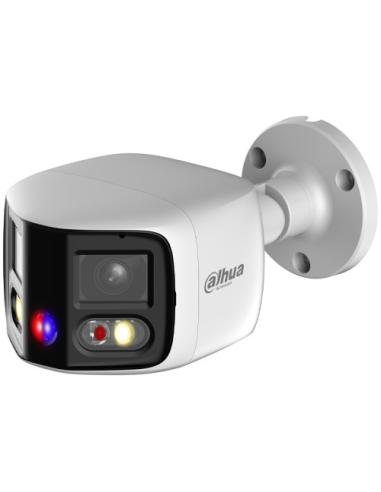 (DH-IPC-PFW3849SP-A180-E2-AS-PV-0280B) DAHUA CÁMARA IP BULLET PANORÁMICA TIOC DUO WDR WIZSENSE 2X4MP LED IR & LUZ CÁLIDA IP67 AL