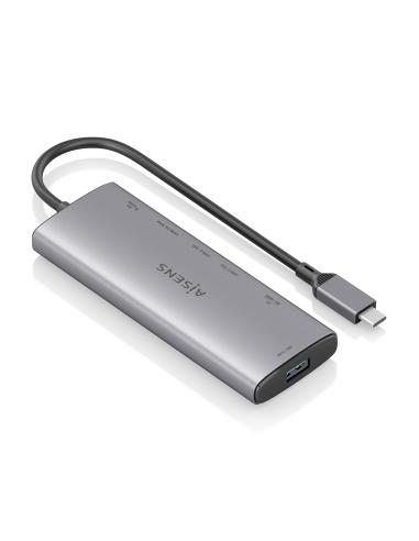 DOCK USB-C 7-1 USBC A HDMI USBA 2USBC SD MICROSD USBC 20CM AISENS ASUC-7P031-GR