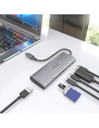 DOCK USB-C 7-1 USBC A HDMI USBA 2USBC SD MICROSD USBC 20CM AISENS ASUC-7P031-GR