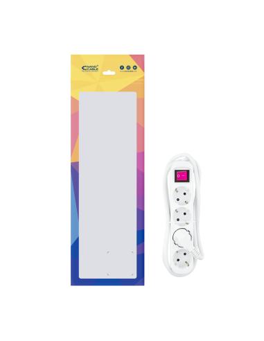 REGLETA 4 SALIDAS NANOCABLE CINTERRUPTOR CPROTEC 1.4M BLANCO 10.37.0004