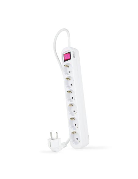 REGLETA 6 SALIDAS NANOCABLE CINTERRUPTOR CPROTEC 1.4M BLANCO 10.37.0006