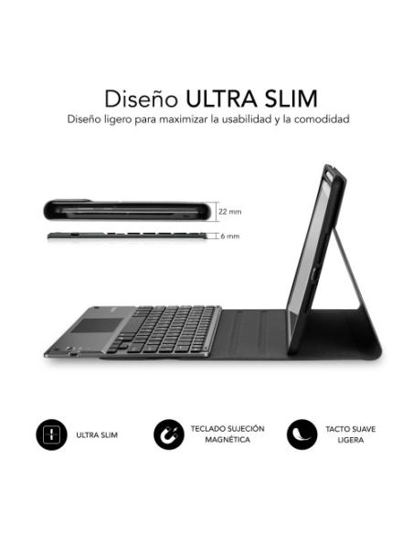 SUBBLIM Funda con Teclado Retroiluminado KEYTAB Pro BT Touchpad Ipad 10,9" 10a Gen Black