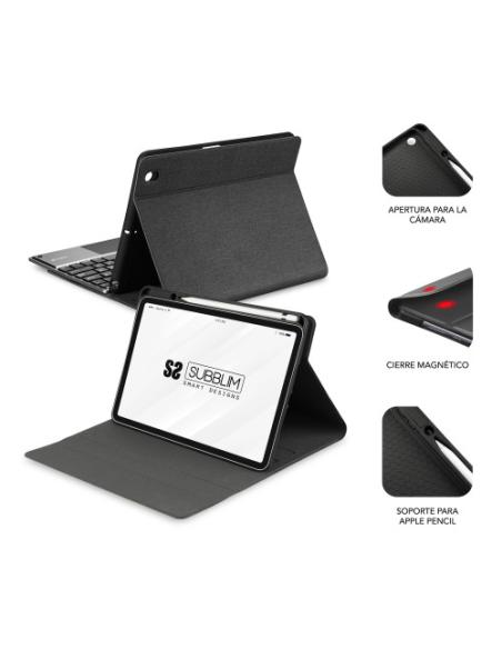 SUBBLIM Funda con Teclado Retroiluminado KEYTAB Pro BT Touchpad Ipad 10,9" 10a Gen Black