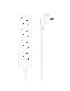 REGLETA 4 SALIDAS AISENS SIN INTERRUPTOR CON CABLE 3X1.5MM2 BLANC 1.4M A154-0533