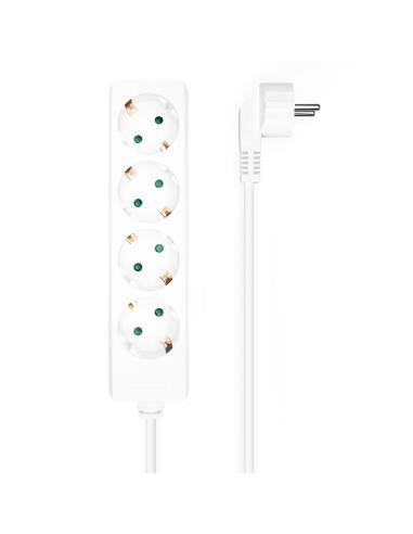 REGLETA 4 SALIDAS AISENS SIN INTERRUPTOR CON CABLE 3X1.5MM2 BLANC 1.4M A154-0533