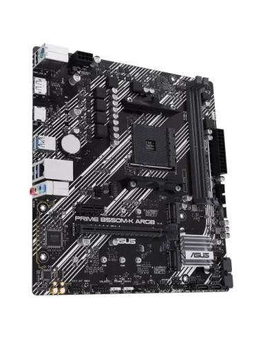 PLACA ASUS PRIME B550M-K ARGB,AMD,AM4,B550,2DDR4,64GB,DP+HDMI,GBLAN,4SATA3+2XM.2,6USB3.2,MATX