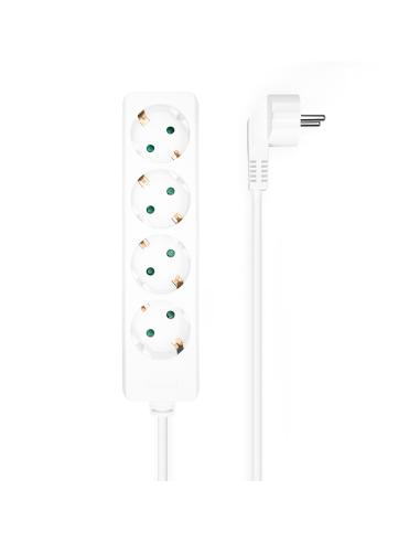 REGLETA 4 SALIDAS AISENS SIN INTERRUPTOR CON CABLE 3X1.5MM2 BLANC 1.4M A154-0533