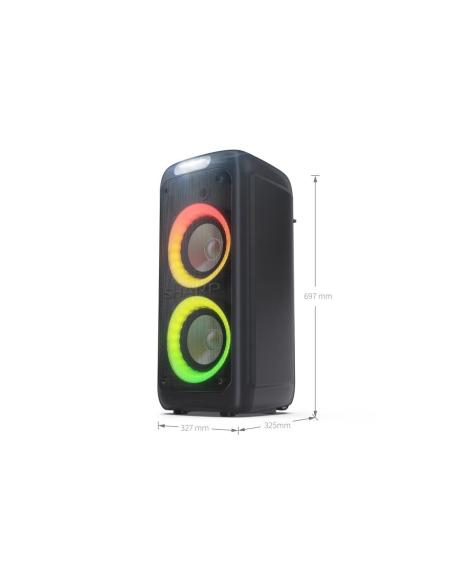 SHARP PS 949 FUNCIÓN KARAOKE/MICROFONO INCLUIDO/C ON TWS/BLUETOOTH/UEBX2/2X6,33MM/LUCES MULTICOLOR Y ESTROBOSCÓPICA/POTENCIA 132
