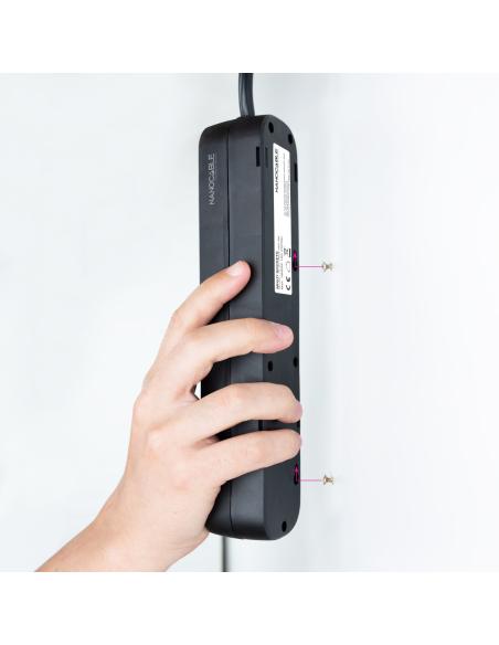 REGLETA 4 TOMAS 1.4 M NEGRA 10.37.0004-NS-BK NANOCABLE