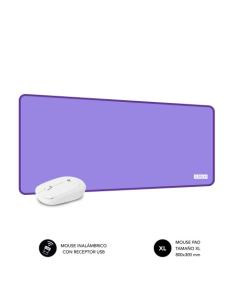 SUBBLIM Alfombrilla con Ratón Harmony Pack Mousepad XL + Wireless Mouse Purple 2