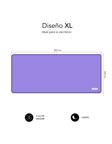 SUBBLIM Alfombrilla con Ratón Harmony Pack Mousepad XL + Wireless Mouse Purple