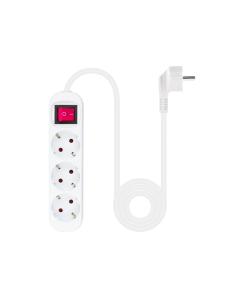 REGLETA 3 TOMAS INTERRUPTOR 1.4 M BLANCA 10.38.0003 NANOCABLE 2