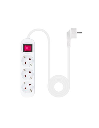 REGLETA 3 TOMAS INTERRUPTOR 1.4 M BLANCA 10.38.0003 NANOCABLE