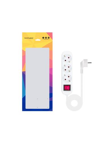 REGLETA 3 TOMAS INTERRUPTOR 1.4 M BLANCA 10.38.0003 NANOCABLE