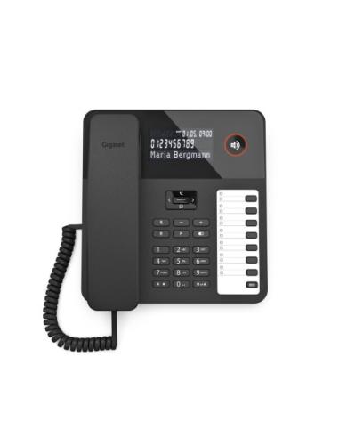 Gigaset DESK 600 Teléfono analógico Identificador de llamadas Negro