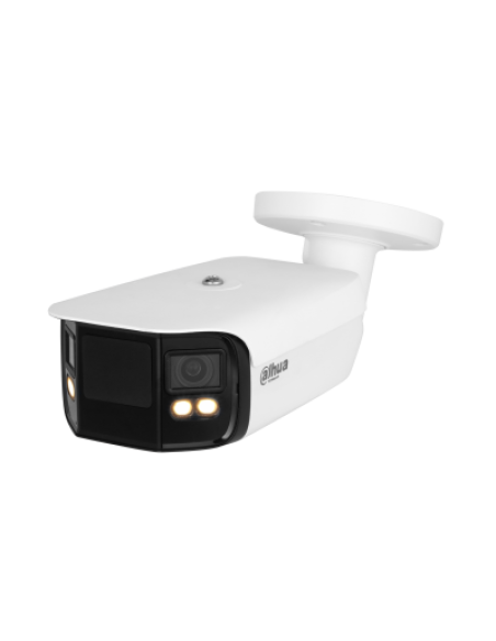 (DH-IPC-PFW5849P-A180-E2-ASTE-0360B) DAHUA CÁMARA IP BULLET PANORÁMICA TIOC DUO WDR WIZSENSE 2X4MP LED IR & LUZ CÁLIDA IP67 ALAR