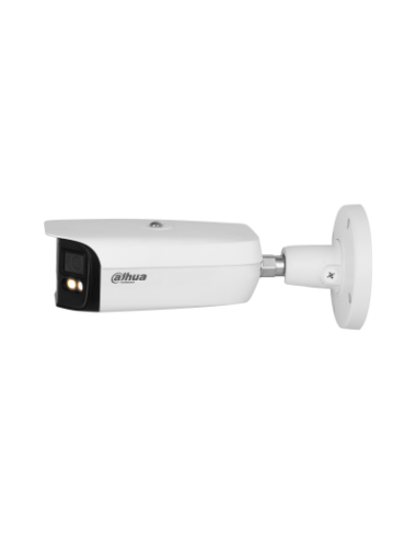 (DH-IPC-PFW5849P-A180-E2-ASTE-0360B) DAHUA CÁMARA IP BULLET PANORÁMICA TIOC DUO WDR WIZSENSE 2X4MP LED IR & LUZ CÁLIDA IP67 ALAR